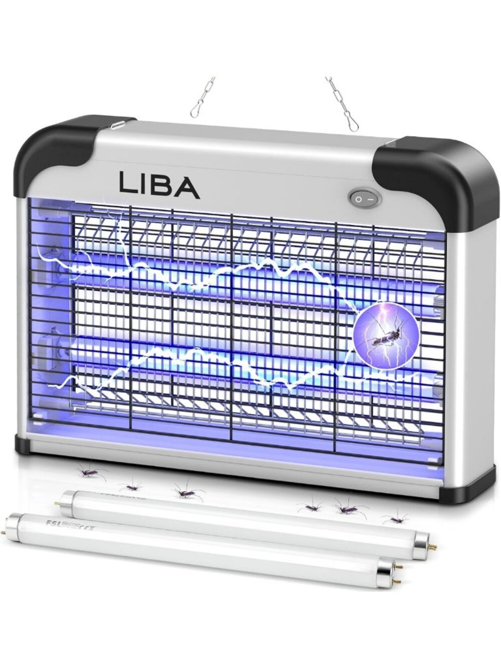 Indoor Bug Zapper 2800V with 2 Extra Bulbs - Effective Insect Trap for Home Use